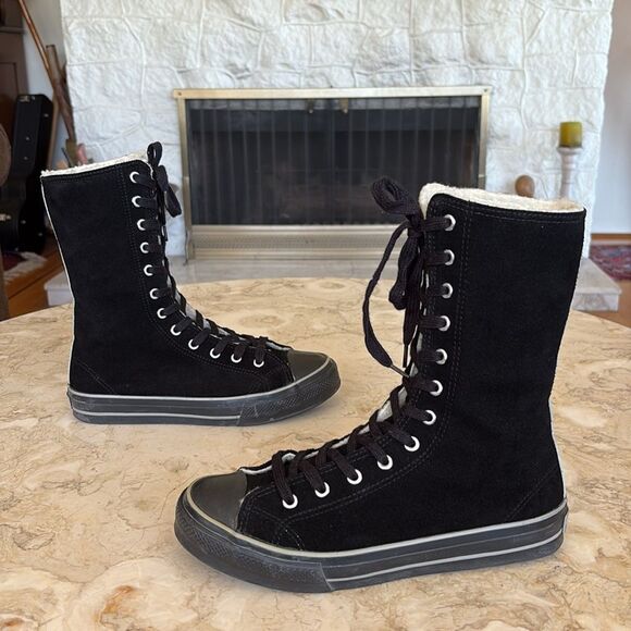 Underground England X-Hi Top Shearling Lined 12-Eyelet Trainers / Boots - Picture 8 of 13